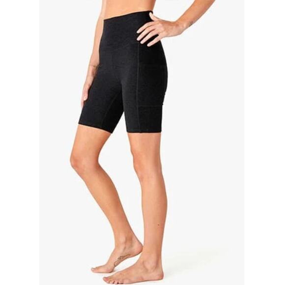 Beyond Yoga Women's Darkest Night Spacedye High Waisted Biker Shorts Size S - Picture 4 of 8